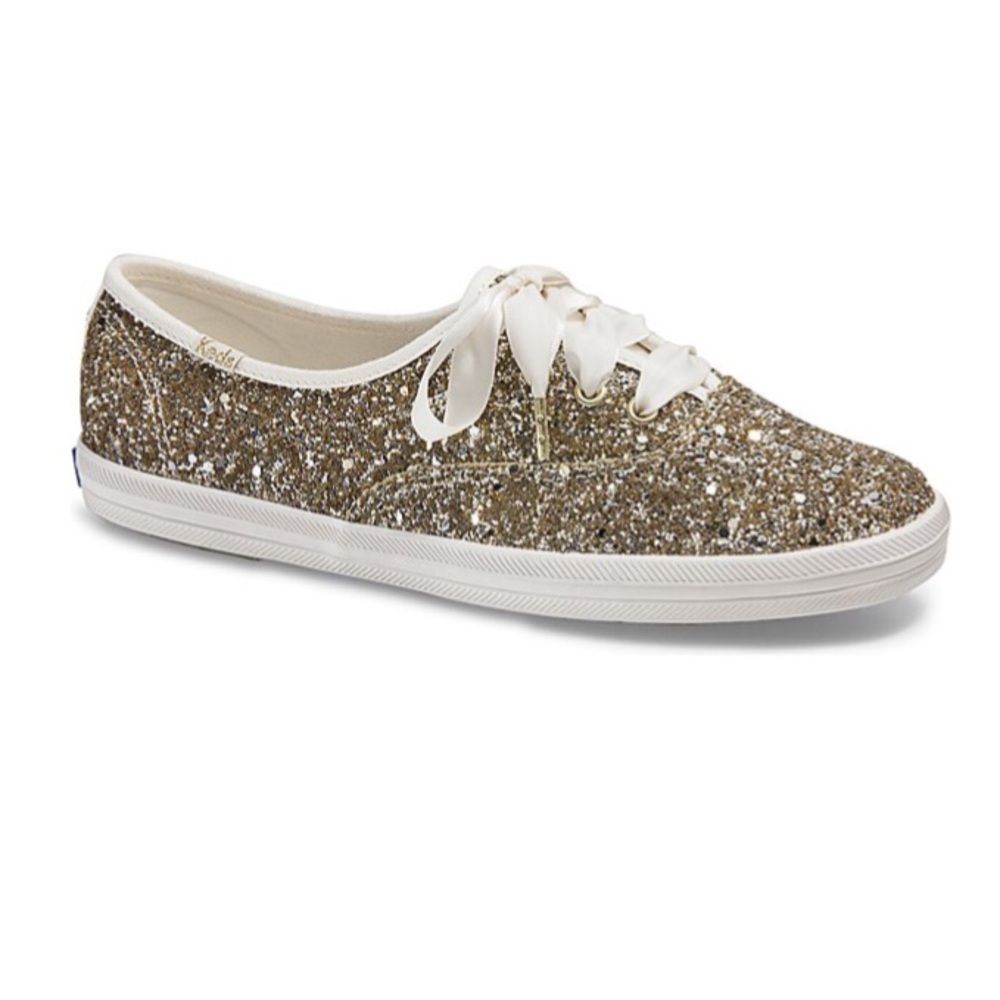 KEDS + KATE SPADE GLITTER SHOES - PLATINUM GLITTER